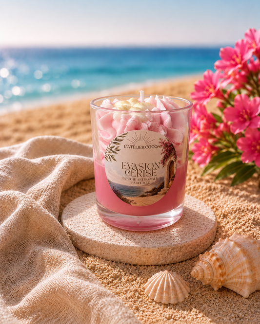Bougie "EVASION CERISE"